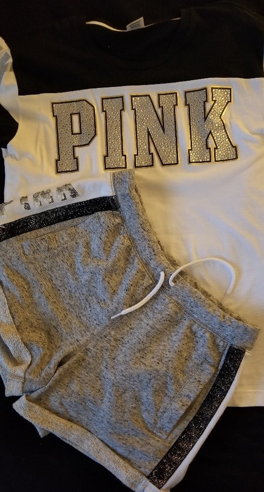 Victoria secert pink shorts/shirt selling as set